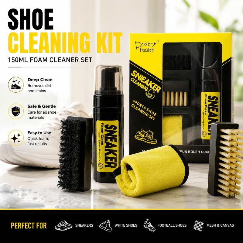 White Sneaker Care Kit - Kit de nettoyage de chaussures 150ML,