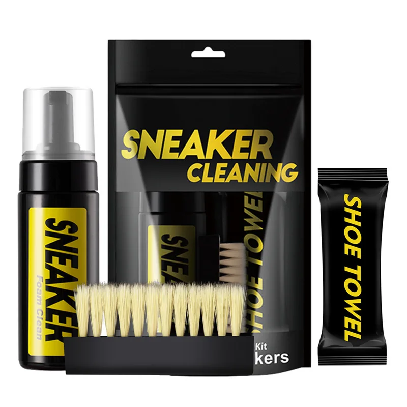 White Sneaker Care Kit - 1 ensemble de chaussures nettoyant mousse