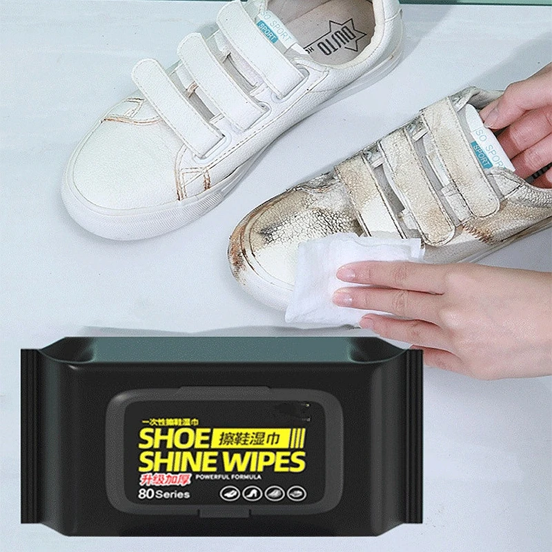 White Sneaker Care Kit - Lingettes nettoyantes portables pour chaussures d'extérieur,
