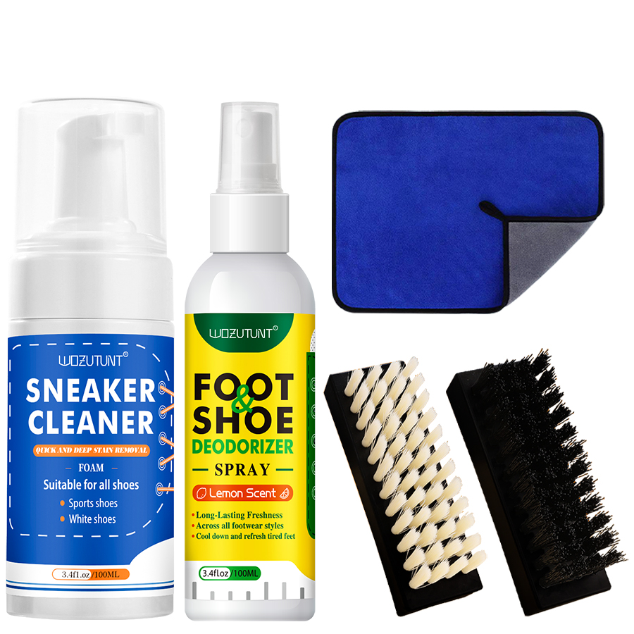 White Sneaker Care Kit - Kit de nettoyage de chaussures blanc,