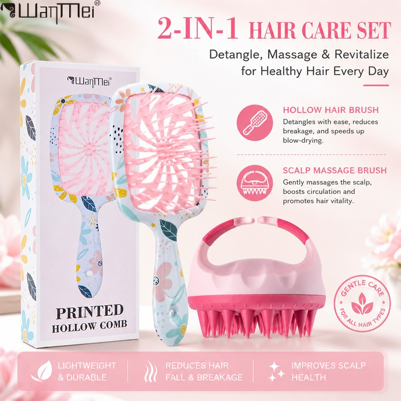 Brush Bristle Set - Ensemble de 2 brosses démêlantes ventilées
