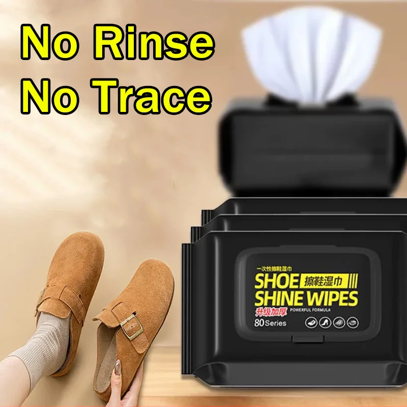 White Sneaker Care Kit - Lingettes nettoyantes pour chaussures portables sans