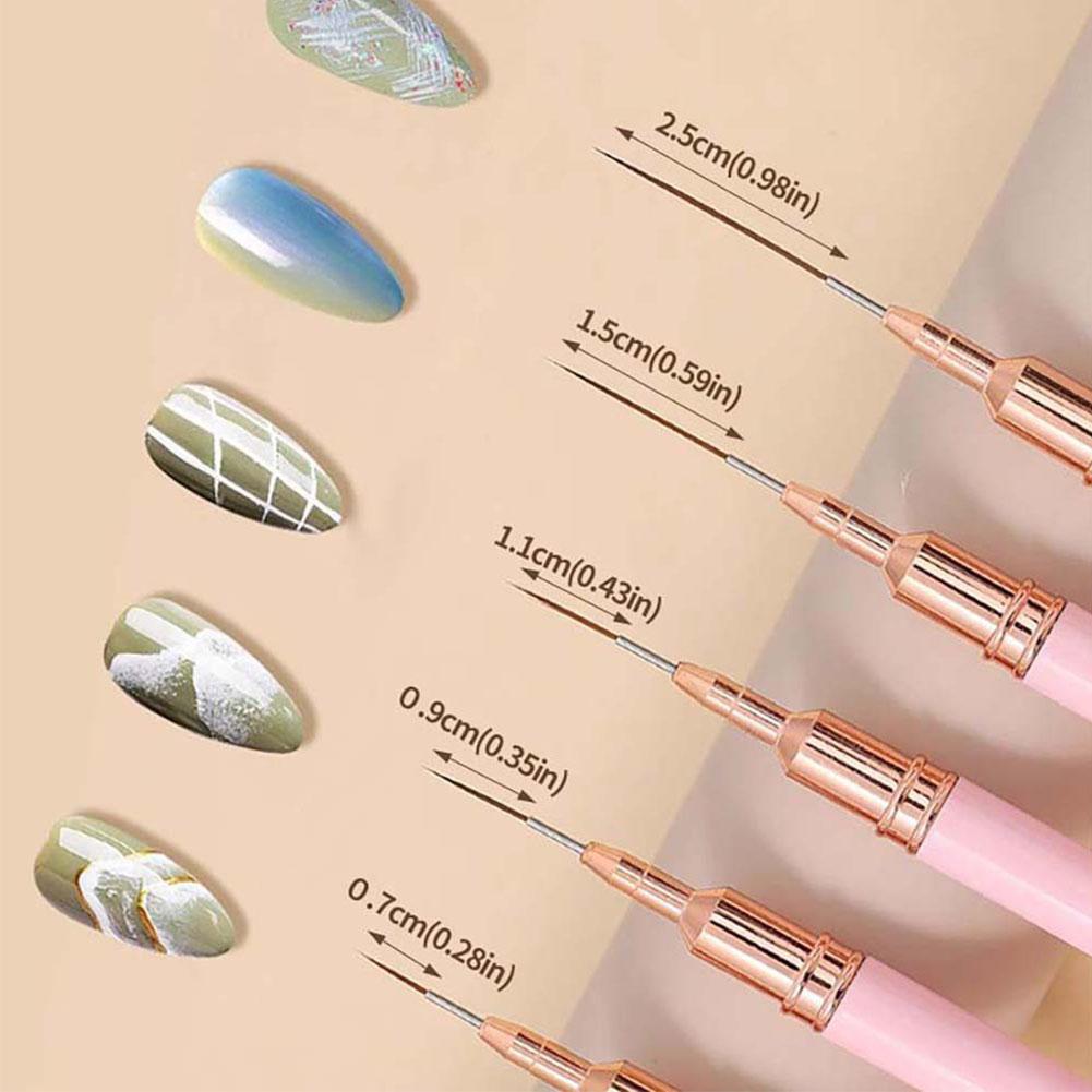 Lot de 5 pinceaux liner pour n - Brush Bristle Set avis et prix